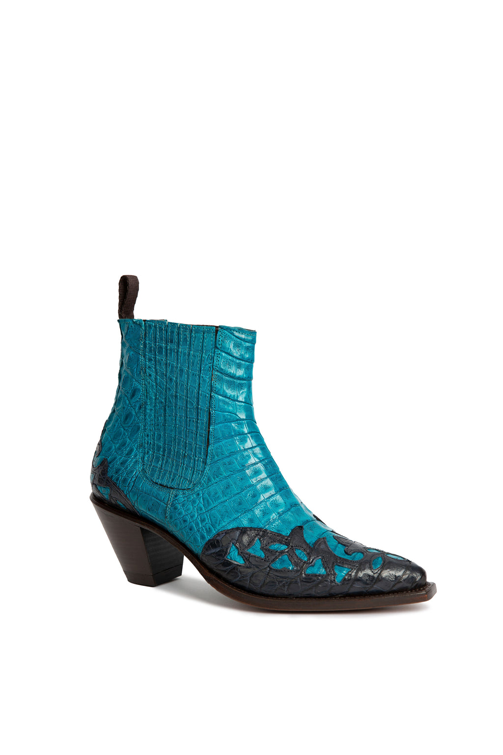 Hyalite Lake crocodile leather Luxury cowboy boots by Rockiesrebels 