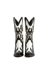 Front view, Bangtail luxury western boots in crocodile and cow leather-RockiesRebels