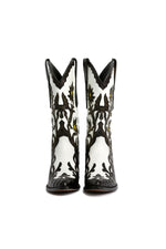 Front view, Bangtail luxury western boots in crocodile and cow leather-RockiesRebels