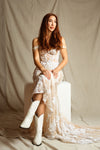 Bride styling George Lake white python cowboy boots – RockiesRebels luxury western fashion