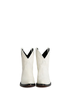 Front view, Cliff Creek luxury lizard western boots