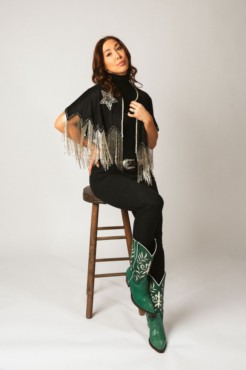 Lifestyle: styling emerald green stingray cowboy boots with urban fashion
