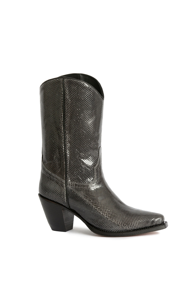 George Lake grey python cowboy boots – RockiesRebels handmade luxury