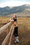 Lifestyle: styling Bangtail crocodile & cow leather Western boots-RockiesRebels