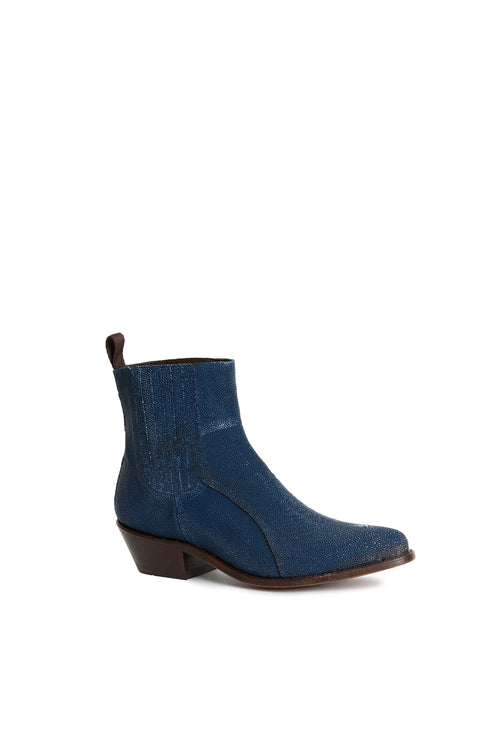 Hidden Lake men’s blue stingray cowboy boots – RockiesRebels handmade luxury