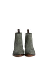 Side view of Hidden Lake grey matte python western boots for men