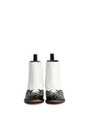 Front angle view, Black Butte exotic iguana western boots