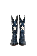 Women styling Stars in the Sky luxury cowboy boots – western meets urban fashion