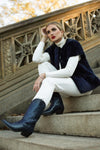NEWYORK STYLE navy blue python cowboy boots – Rockies Rebels luxury handmade