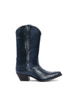 Lifestyle: styling navy python luxury cowboy boots in the city