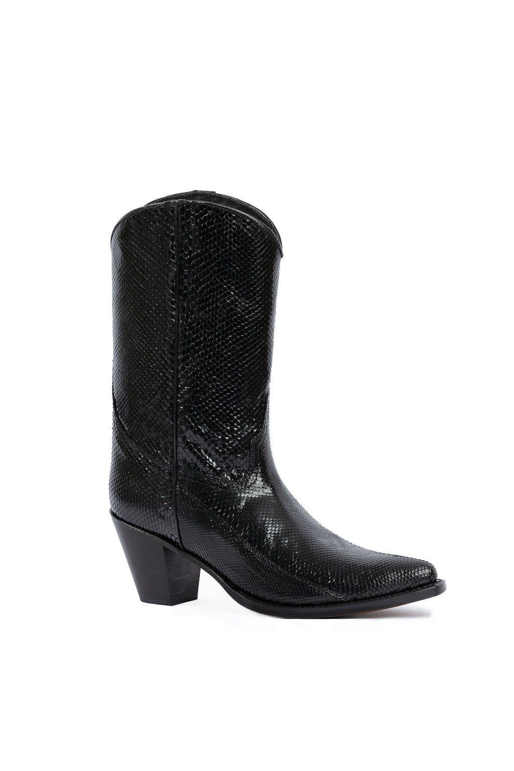 George Lake black python cowboy boots – RockiesRebels handmade luxury