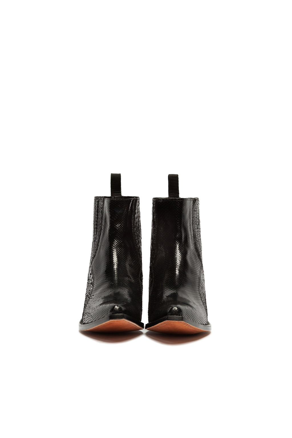 Hidden Lake black python low heel cowboy boots – RockiesRebels handmade luxury