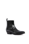 Hidden Lake men’s black python cowboy boots – RockiesRebels handmade exotic leather