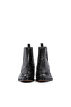 Front view of Hidden Lake black python western boots for men