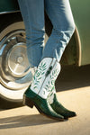 Grotto Falls green python cowboy boots – RockiesRebels handmade luxury