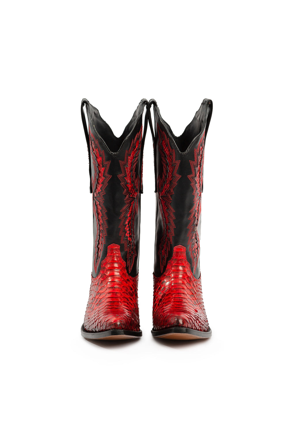 Eagle Lake red python cowboy boots – RockiesRebels luxury handmade design